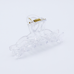 DIY Decoden customizable large hair claw in various colors, with frosting-inspired glue, decorative sprinkles, and charms, ready for decoration.