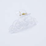 DIY Decoden customizable large hair claw in various colors, with frosting-inspired glue, decorative sprinkles, and charms, ready for decoration.