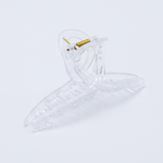 DIY Decoden customizable large hair claw in various colors, with frosting-inspired glue, decorative sprinkles, and charms, ready for decoration.