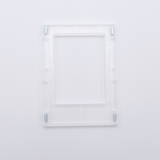 DIY Decoden customizable clear Polaroid loader frames with frosting-inspired glue, decorative sprinkles, charms, and magnets for personalizing your photos.