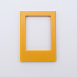 DIY Decoden customizable tangerine  Polaroid loader frames with frosting-inspired glue, decorative sprinkles, charms, and magnets for personalizing your photos.